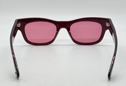 Garrett Leight WOZ MER 49[]21-Merlot Lilac Lens Sunglasses-New/Unworn-Full Kit