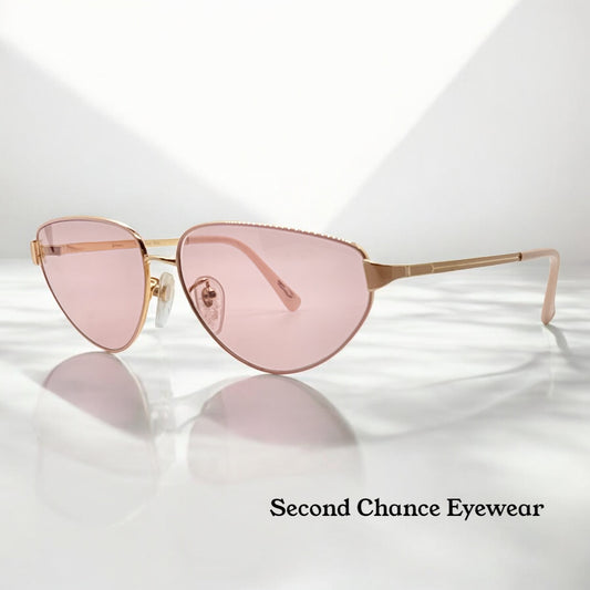 Tura MOD-204 PCH Vintage Sunglasses w/New Solid Pink Custom Lenses-Japan