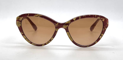 Dolce & Gabbana DG4199 Red Gold Leaf Cat Eye Sunglasses Unworn New Lenses Full Kit