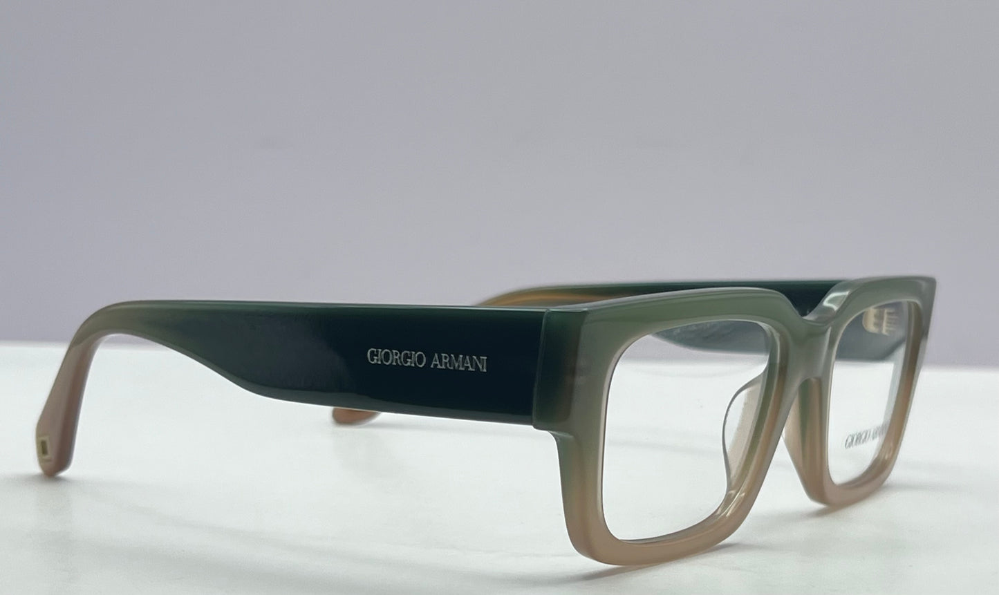 Brand New-Y2K Giorgio Armani Mens Thick Acetate Eyeglass Frames-Green/Brown Gradient