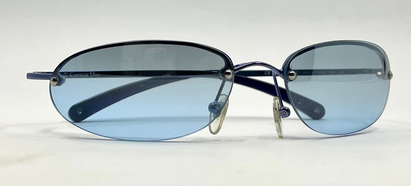 Christian Dior Minimotard 56B-Y2K Vintage Sunglasses-UNWORN w/Blue Lenses