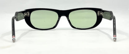 Thom Browne TBX417-53-01 Black Sunglasses-New Day/Night Green Custom Lenses-Unworn