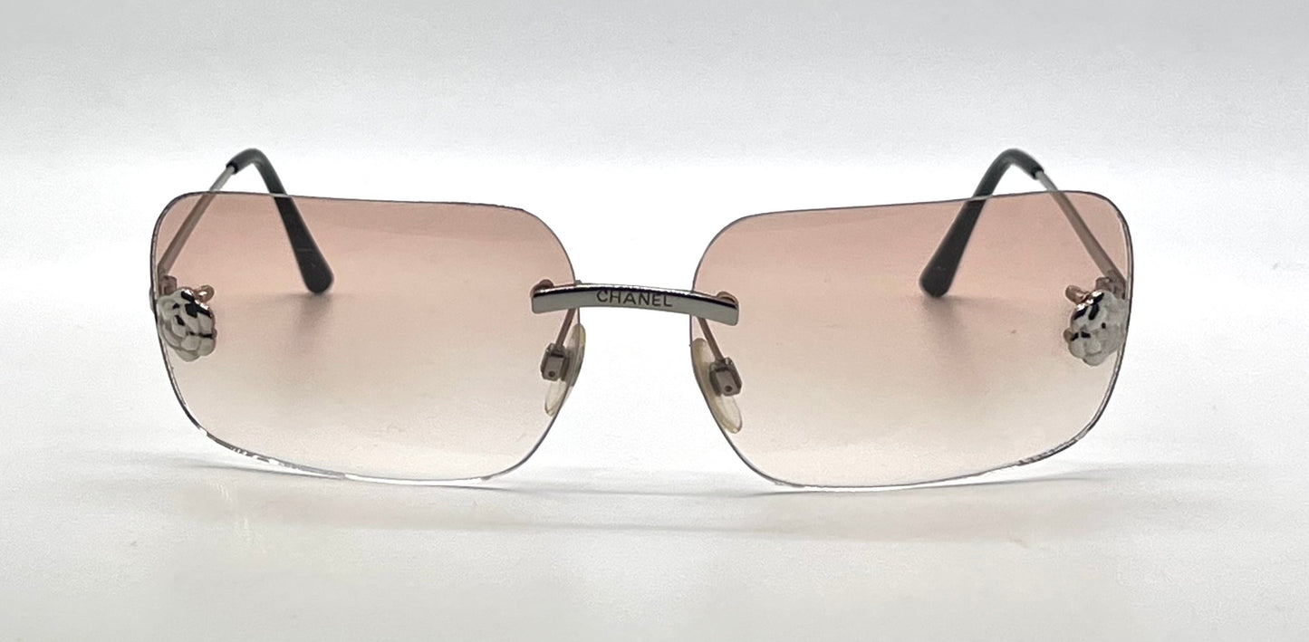 Chanel 4085 Y2K Rimless Camellia-Unworn Reconstructed Custom Sunglasses