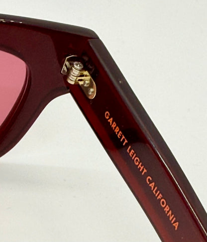 Garrett Leight WOZ MER 49[]21-Merlot Lilac Lens Sunglasses-New/Unworn-Full Kit