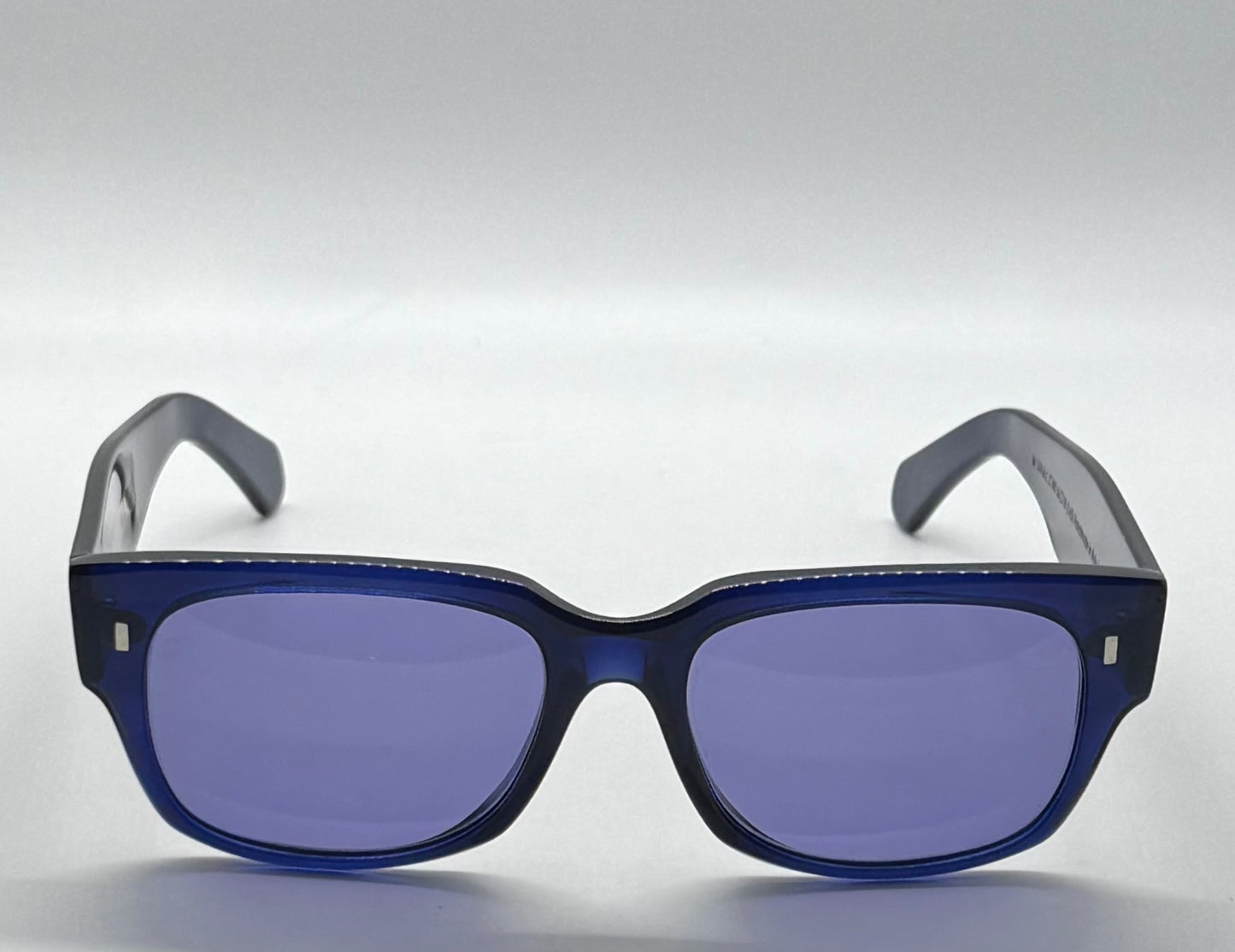 Cutler and Gross M1016 CNB Sunglasses w/New Solid Soft Plum/Purple Tint Custom Lenses-Rare Blue-56mm-Handmade in Italy