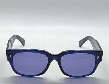 Cutler and Gross M1016 CNB Sunglasses w/New Solid Soft Plum/Purple Tint Custom Lenses-Rare Blue-56mm-Handmade in Italy