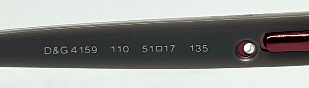 D&G 4159 Y2K Vintage Geometric Narrow Sunglasses Italy Red 51-17