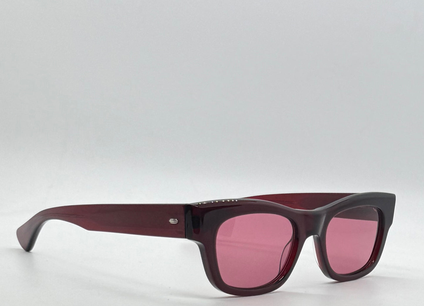 Garrett Leight WOZ MER 49[]21-Merlot Lilac Lens Sunglasses-New/Unworn-Full Kit
