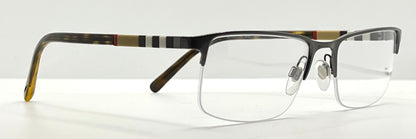Burberry B1282 1008 Semi-Rimless Tortoise Glasses 55mm – Made in Italy