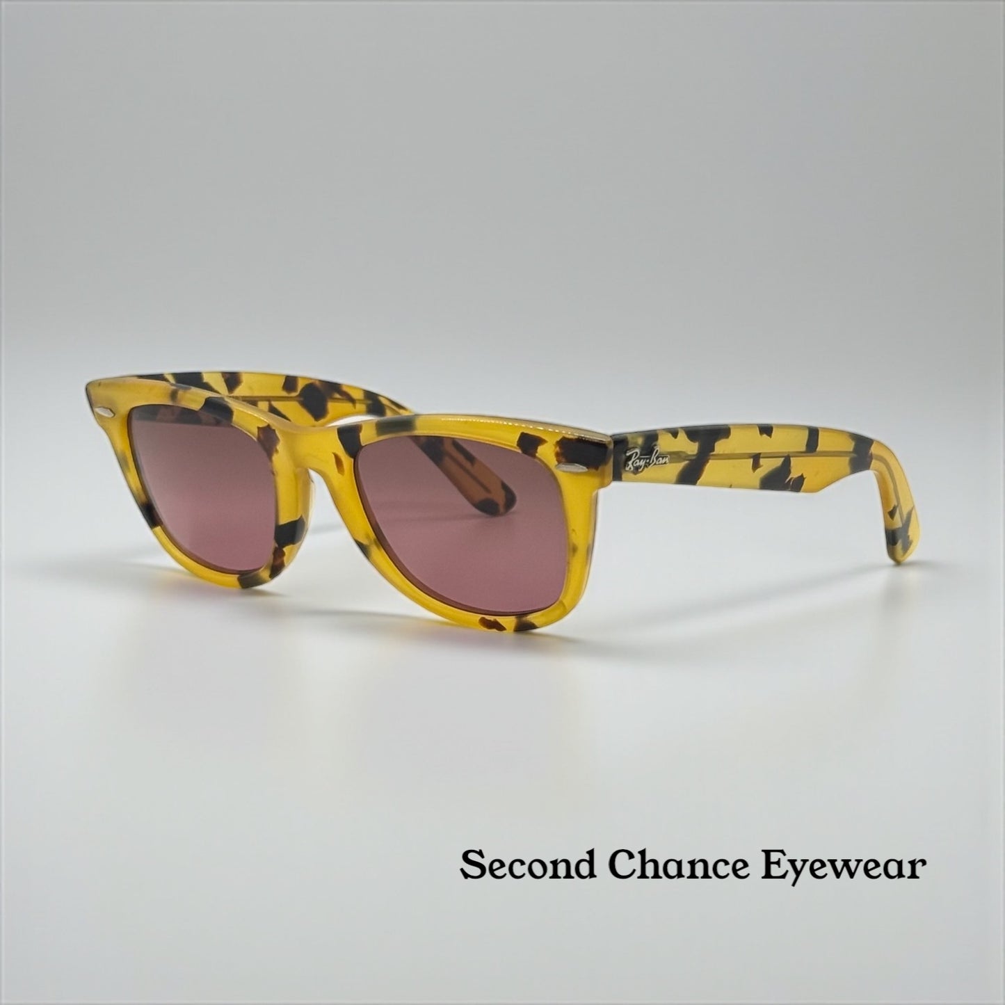 B&L Ray-Ban Wayfarer 5022 Honey Tortoise Sunglasses w/New Gradient Custom Lenses-USA