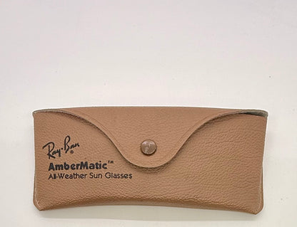 B&L Ray-Ban Shooter Arista Gold 62-8 Ambermatic USA Vintage Sunglasses Case