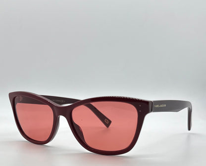 Marc Jacobs MARC 123 OXU Cat Eye Sunglasses w/New Solid Pink/Red Custom Lenses-New/Unworn