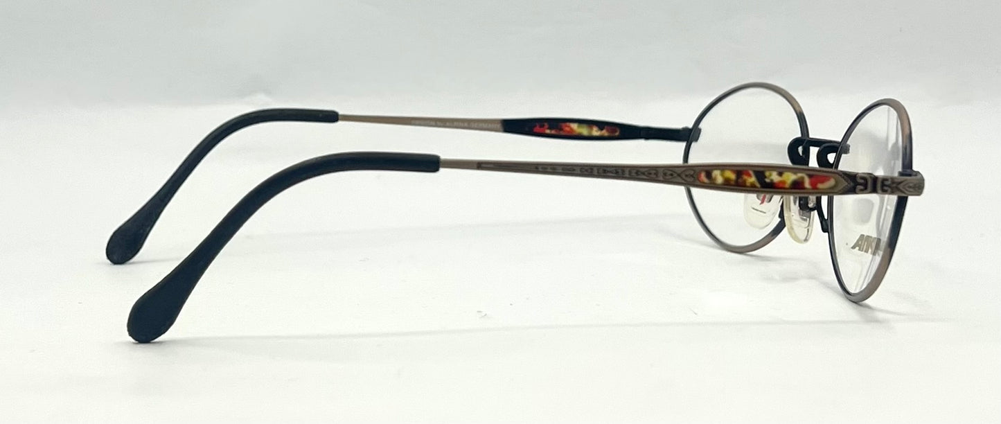 Vintage Alpina Windows 704 Round Metal Optical Frame 51-19 Deadstock
