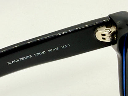 Dior Homme Black Tie 188S 98KHD VINTAGE Sunglasses Black Italy Full Kit