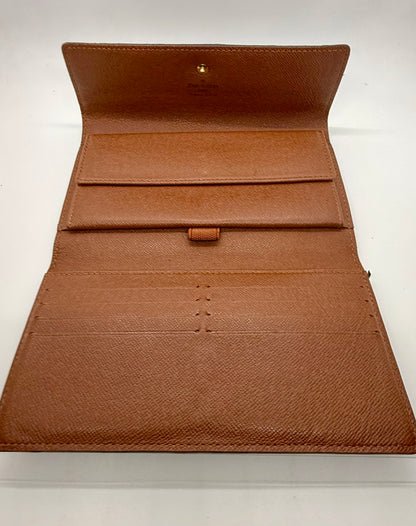 Louis Vuitton Vintage Monogram Long Wallet Clutch Brown-Authentic-France