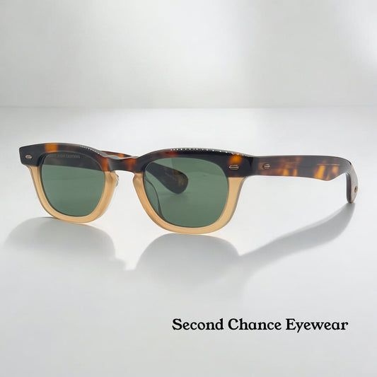 Garrett Leight LO-B Cap Sunglasses 46-23/Premium Glass-Tortoise-New/Unworn-Full Kit