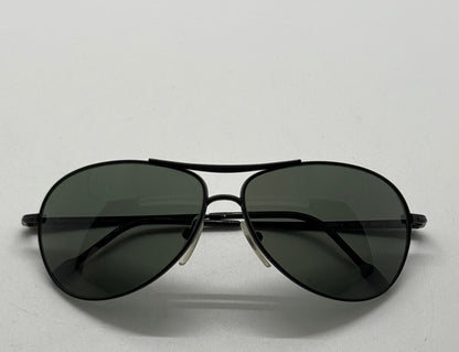 PERSOL 2256-S 594/58 Vintage Black Aviators w/ Polarized Lenses-Deadstock