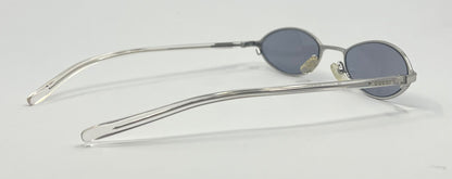 Gucci GG1608/S 8S7 Y2K Vintage Oval Sunglasses-New Solid Blue Tinted Custom Lenses