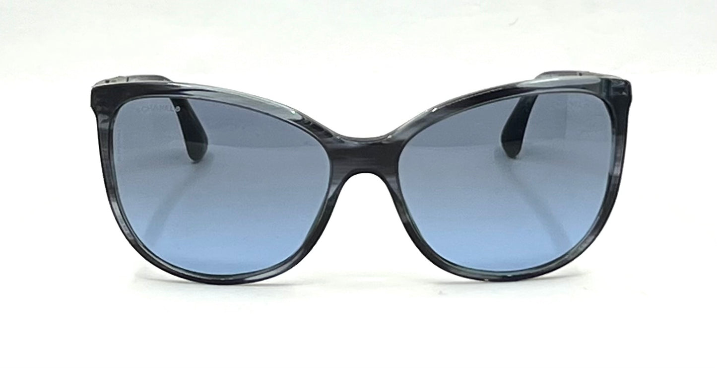 CHANEL 5352 Blue Gradient Cat Eye Sunglasses 59-16 Italy Unworn