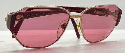 Silhouette M 6104/20 V6055 VINTAGE Sunglasses w/New Solid Pink Custom Lenses-58mm-Unworn/NOS