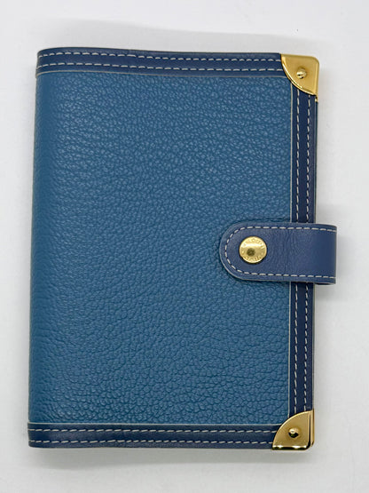 Louis Vuitton Taiga Agenda PM-Blue Leather-VINTAGE Organizer