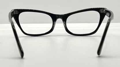 Vintage TITMUS USA “Siret” Cat-Eye Eyeglasses Black Rhinestone – Restored