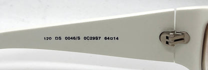Diesel DS0046/S VINTAGE Y2K White Crystal Sunglasses-Unworn/NOS Made in Italy 64mm