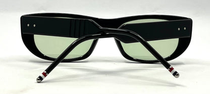 Thom Browne TBX417-53-01 Black Sunglasses-New Day/Night Green Custom Lenses-Unworn