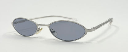 Gucci GG1608/S 8S7 Y2K Vintage Oval Sunglasses-New Solid Blue Tinted Custom Lenses