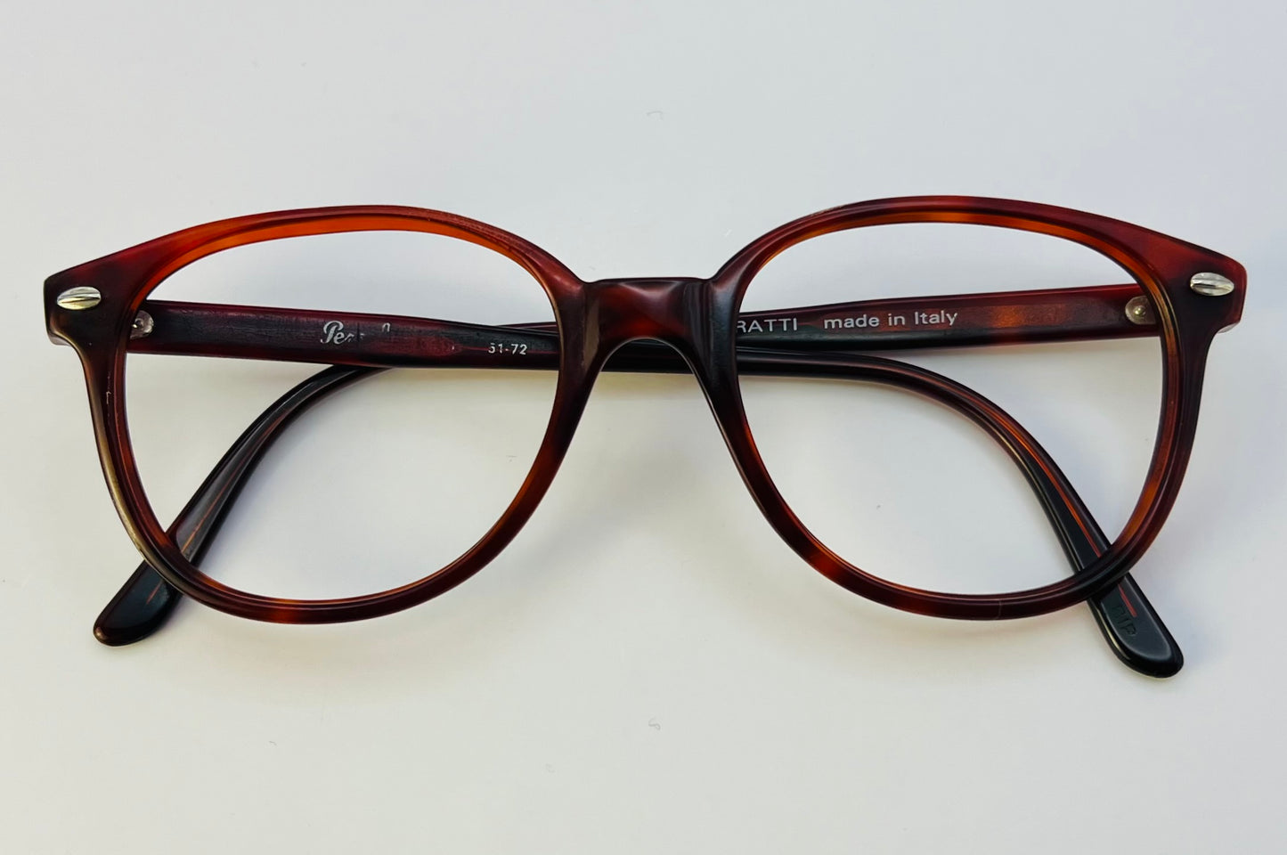 VINTAGE 80’s RARE PERSOL RATTI P 51/72 Eyeglass Frame - Handmade In Italy