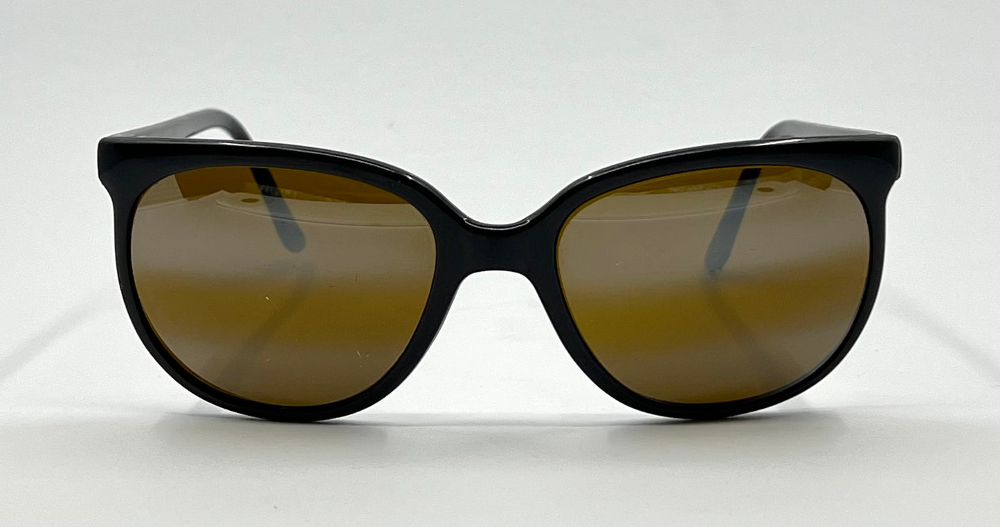 Vuarnet Pouilloux 4002 Vintage Sunglasses Black Brown Lenses-Made in France