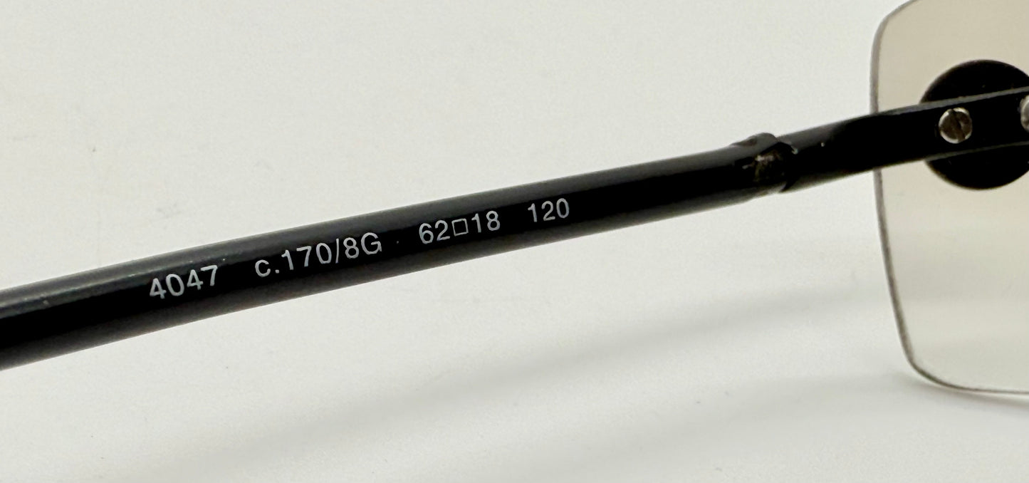 Chanel 4047 C.170/8G Y2K Vintage Sunglasses-Unworn All Original-Rimless-62mm