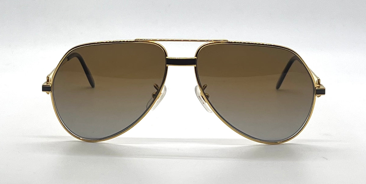 Cartier Vendome Laque Bordeaux 22K Gold-VINTAGE-New Custom Polarized Lenses