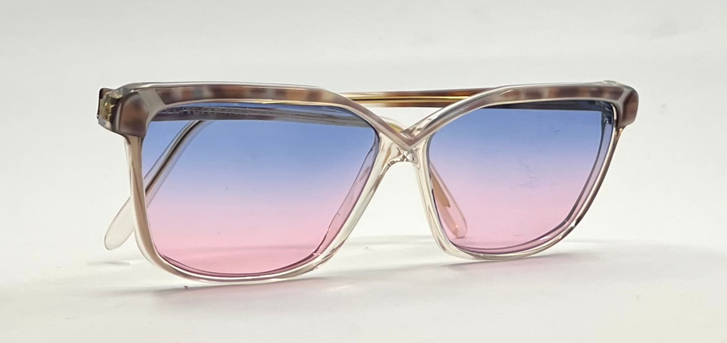 Givenchy Paris 004 Vintage Sunglasses-New Blue/Pink Gradient Custom Lenses-UNWORN