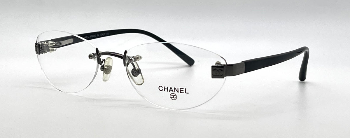 Chanel 2027 GN Rimless VINTAGE Eyeglasses Unworn/Y2K Italy 54-18