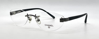 Chanel 2027 GN Rimless VINTAGE Eyeglasses Unworn/Y2K Italy 54-18