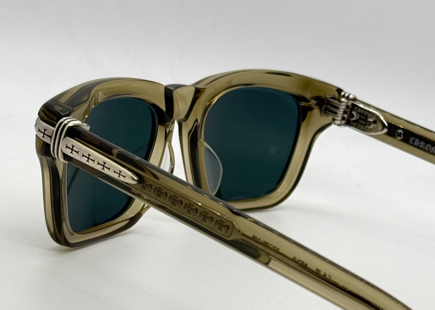Chrome Hearts TRYPOLEAGAIN Army Green Sunglasses 52-20-146 Unworn Full Kit ZEISS Japan