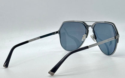 Dolce & Gabbana DG2151 1108/81 59mm-Gunmetal Aviator Sunglasses-made in Italy-Full Kit