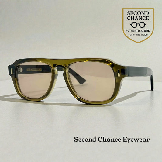 Cutler and Gross 1819 Olive Sunglasses 55-17 Handmade Italy | New Custom Lenses | Full Kit