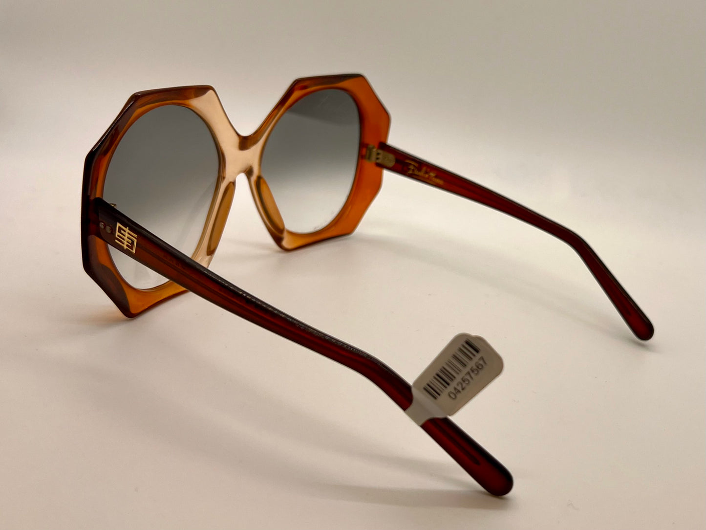 Vintage Emilio Pucci 5300 Sunglasses Amber Honey Burnt 53-18-130 Oversized