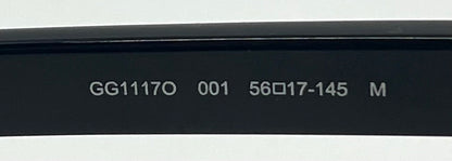 Gucci GG1117O 001 Black w/ Original Green Lenses – Made in Italy