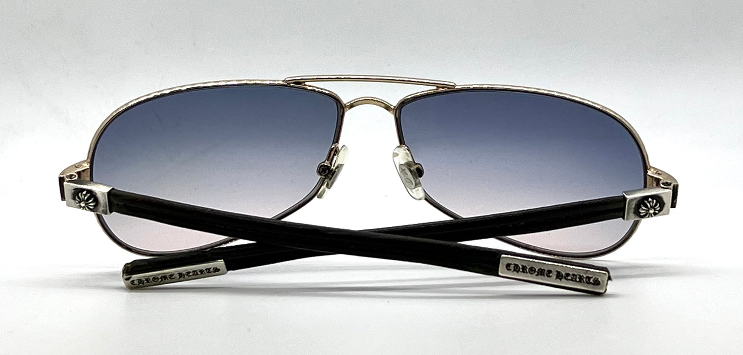 Chrome Hearts RED RIOT Vintage  Aviator Sunglasses-New ZEISS Custom Lenses-Full Kit-Japan