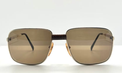 Vintage GEHAMI Mod. 500 Sunglasses Germany 54-22 Gold Frame Brown Lenses NOS