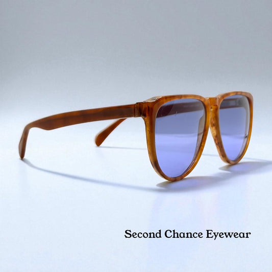 Gianni Versace 465 909 Vintage Sunglasses w/New Solid Blue Custom Lenses-54mm-Unworn/NOS