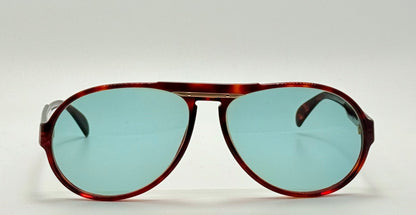 Vintage Silhouette M2095 Keyhole Aviator-Tortoise Acetate & Custom Aquamarine Lenses