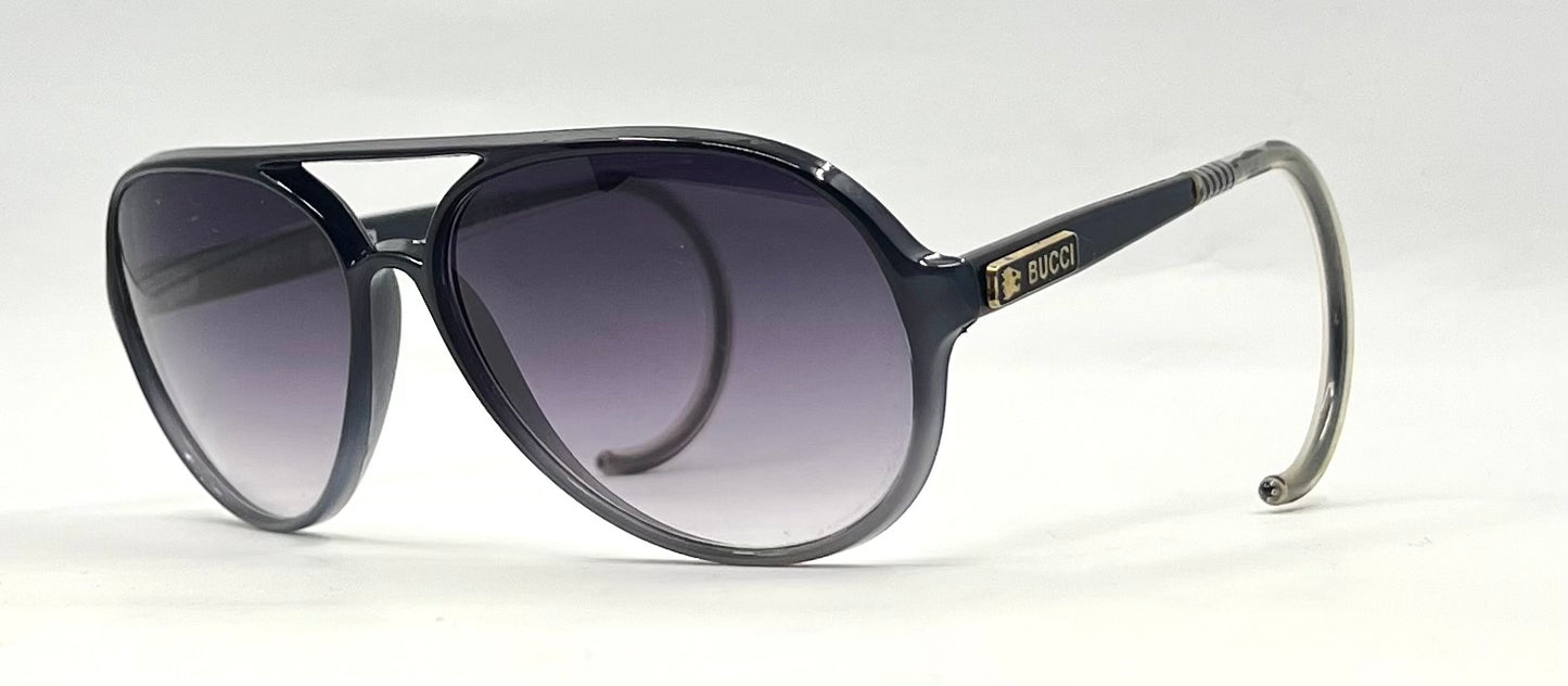 Bucci 1970s VINTAGE Aviator Sunglasses-Cable Temples-Unworn-France