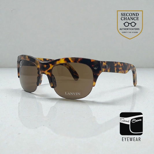 Lanvin LV 2115 C02-Vintage Tortoise Sunglasses-Made in France-Unworn