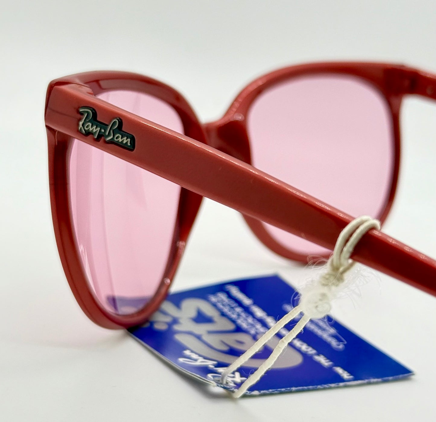 Ray-Ban CATS 1000 Red 1980s-B&L Changeable Rose Lenses-Vintage-France-UNWORN