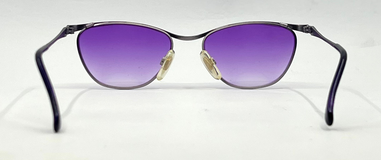 Les Copains LC 110 Y2K Vintage Sunglasses w/New Purple Custom Lenses-Unworn