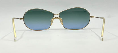 Italian Gold Metal Sunglasses w/New Custom Gradient Lenses-Unworn